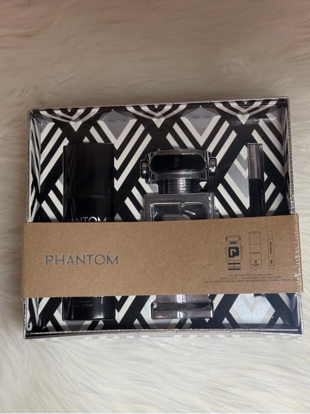 Paco Rabanne Phantom Men’s Gift Set - Black and Silver